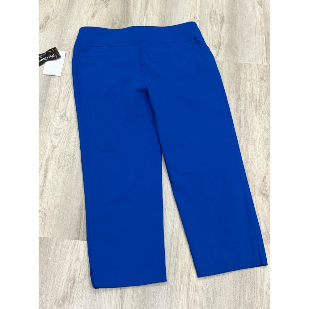 NWT Zac & Rachel The Ultimate Fit Lapis Blue Stretch Cropped Pants Size 6 - Picture 2 of 5